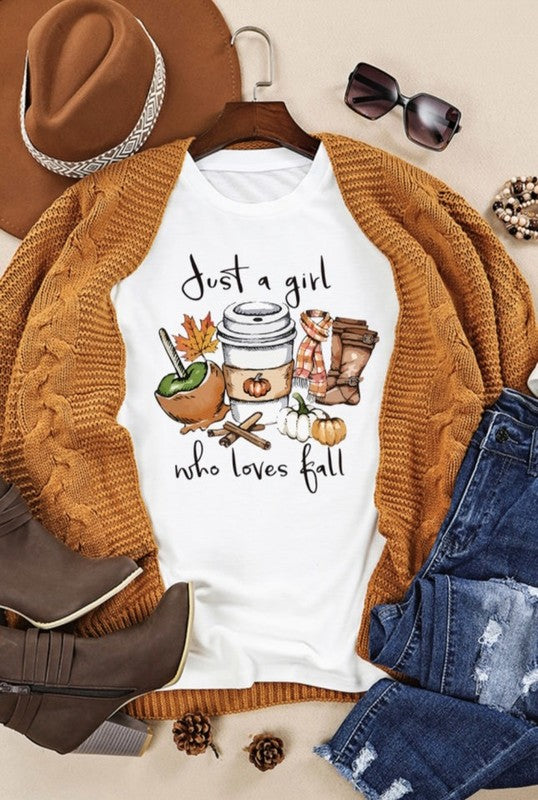 Just a girl who loves fall tshirt