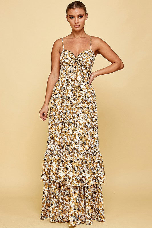 Gold Ruffled Dress