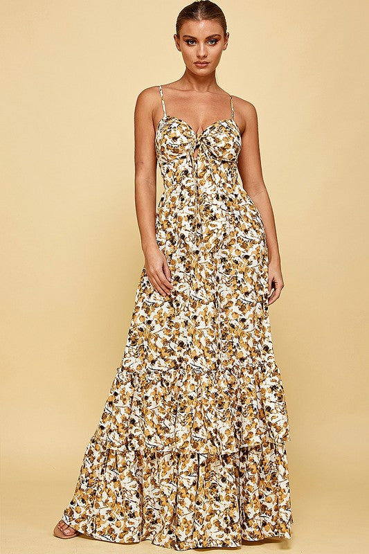 Gold Ruffled Dress