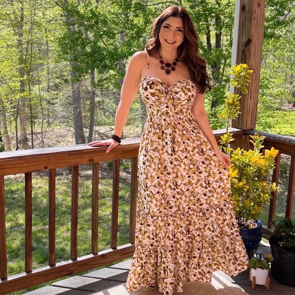 Gold Ruffled Dress