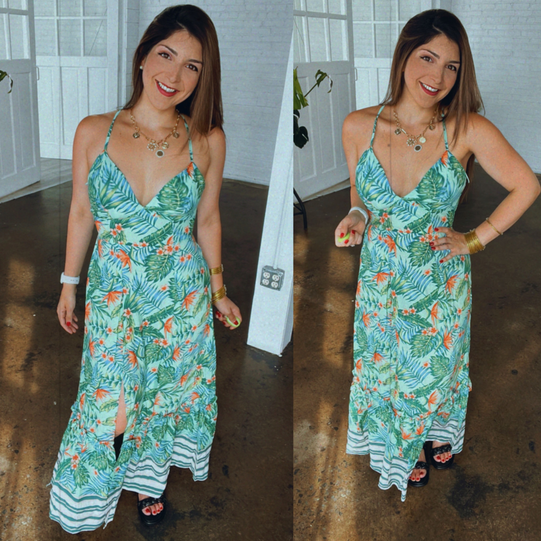 Tropical maxi dress